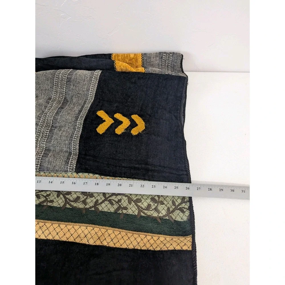 Vintage Allure‎ Jacket L Women Toggle Front Paisley Artsy Patchwork Mix Media